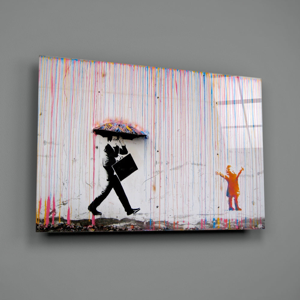 The Color Of Rain Glass Painting