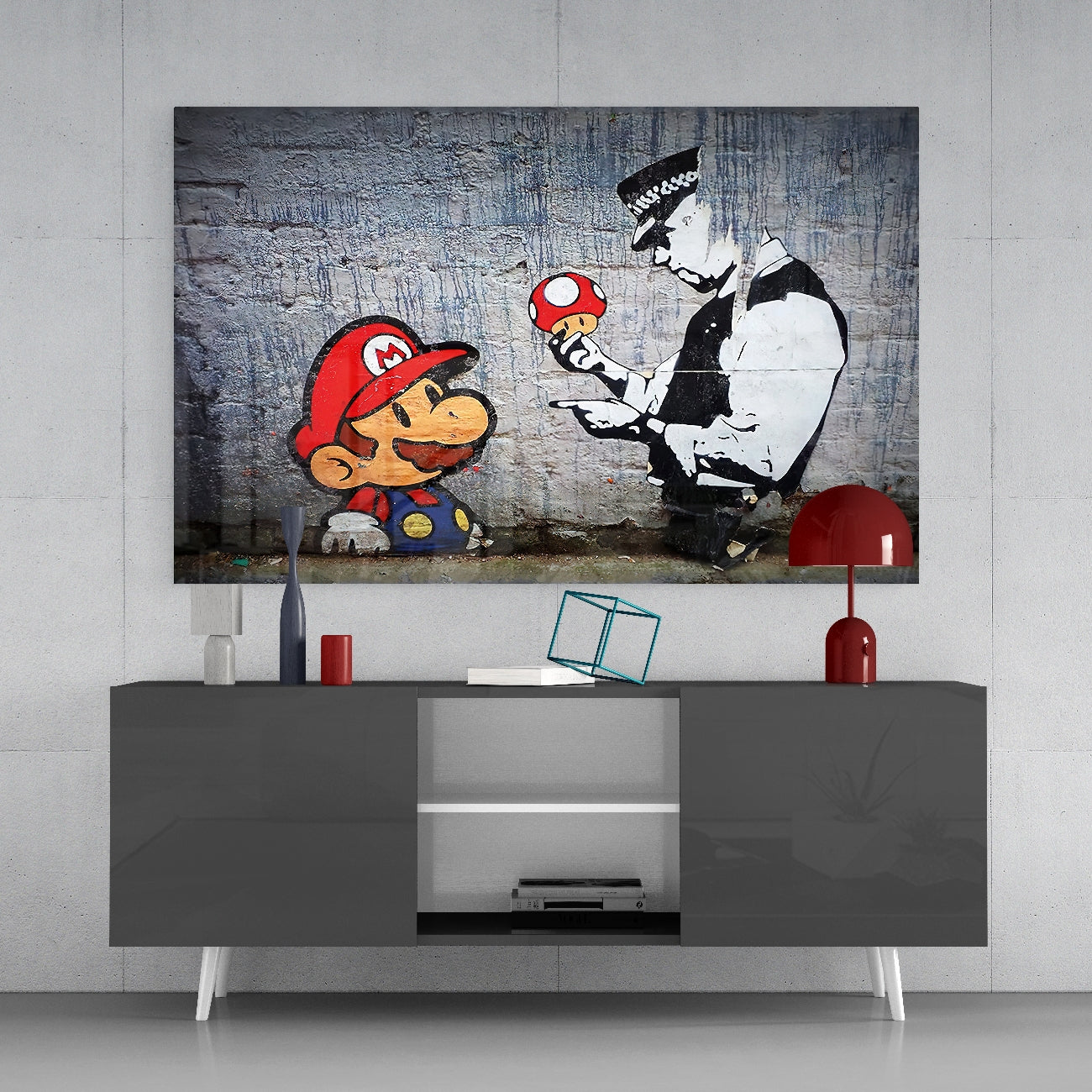 Super Mario Glass Painting