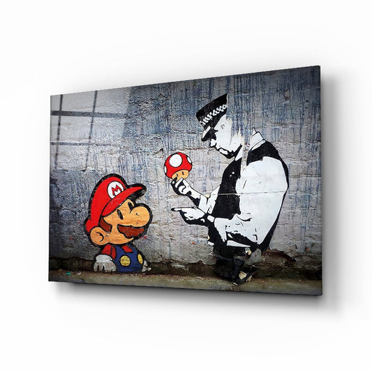 Super Mario Glass Painting