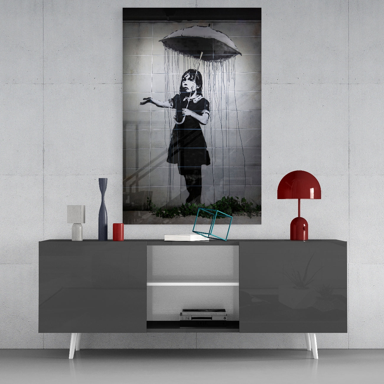 Escape To The Rain Glass Painting