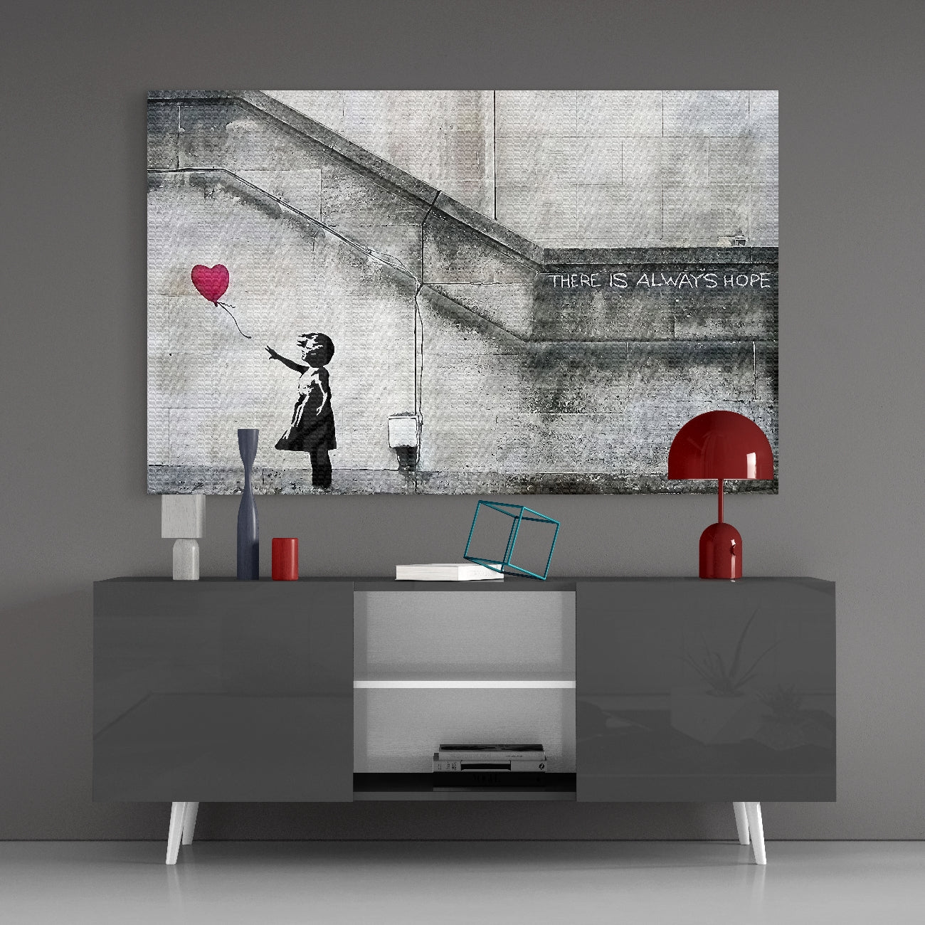 Flying Heart Glass Painting