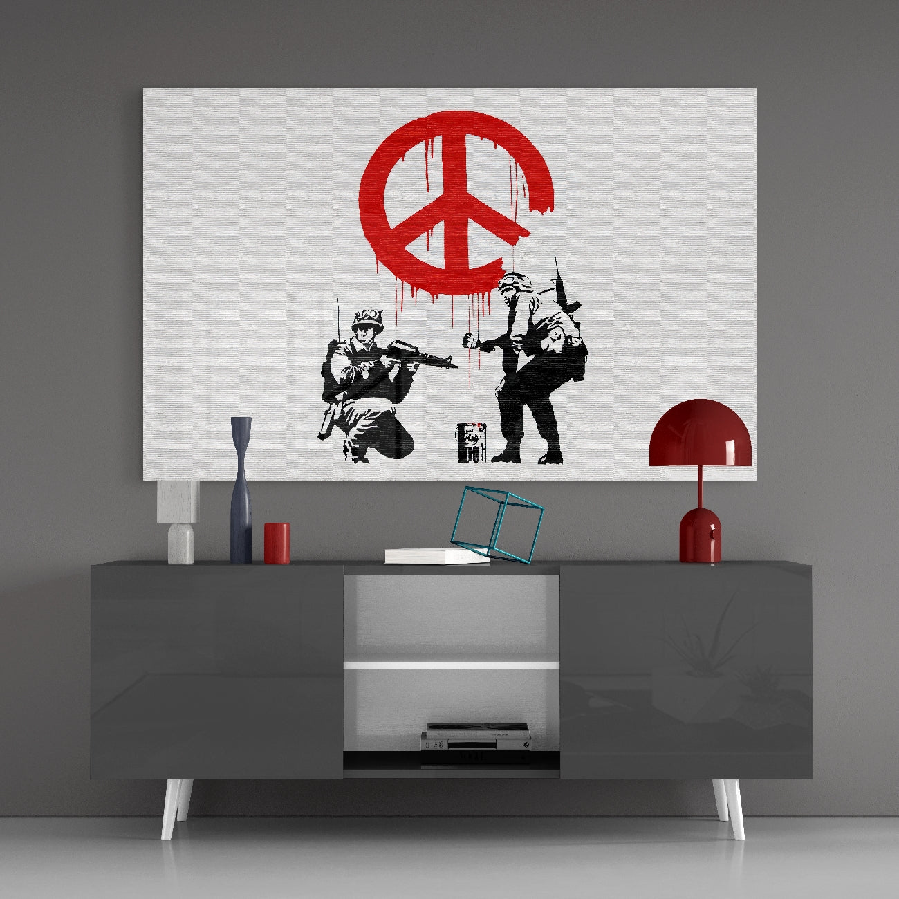 War For Peace Glass Painting