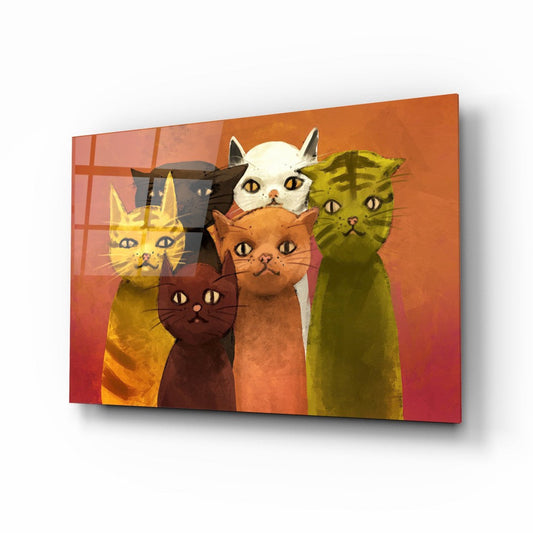 Cats Glass Painting