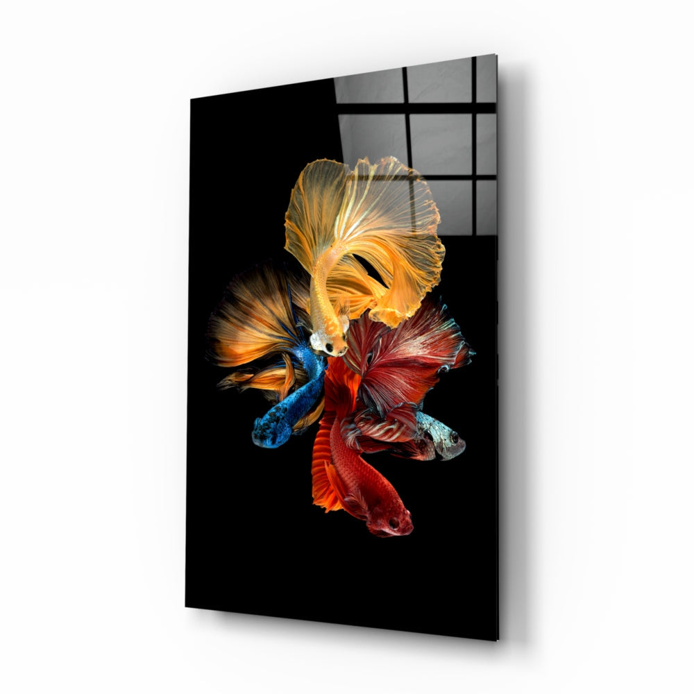 Dance Of The Betta Glass Painting