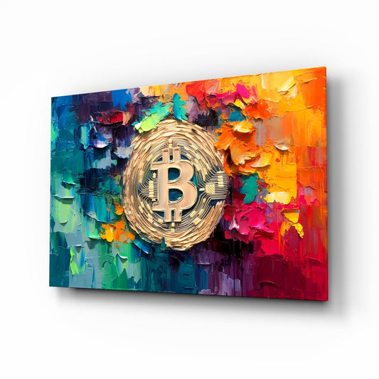 Bitcoin Glass Table || Designer Collection