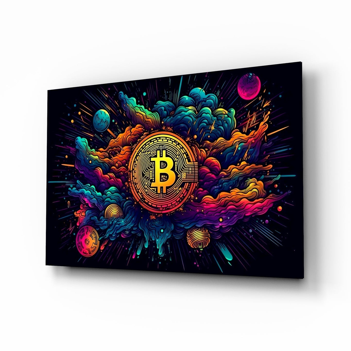 Bitcoin Glass Table || Designer Collection