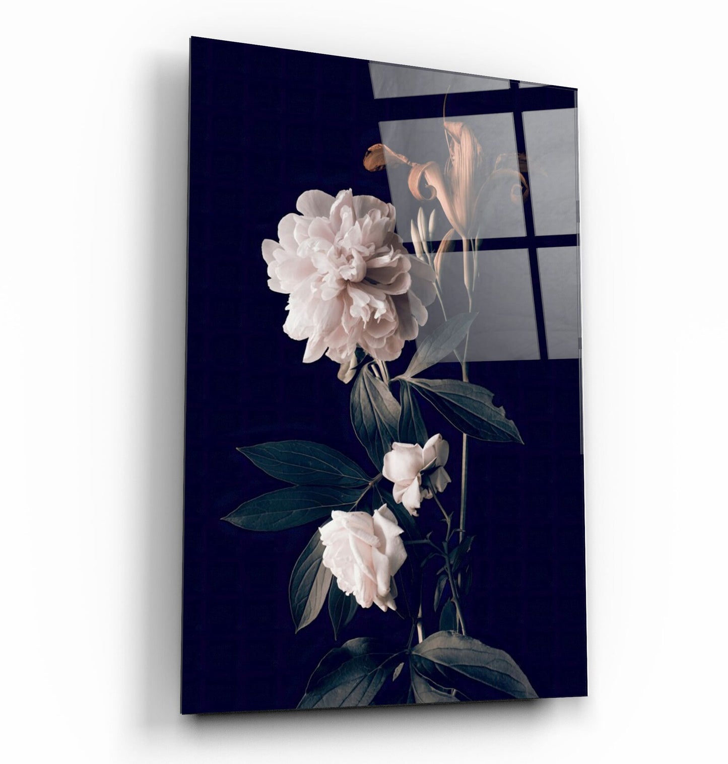 Vintage Flowers Glass Printing Wall Art