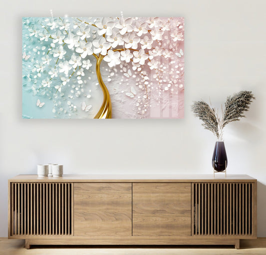 3D Tree Flower Wall Art-Floral Art