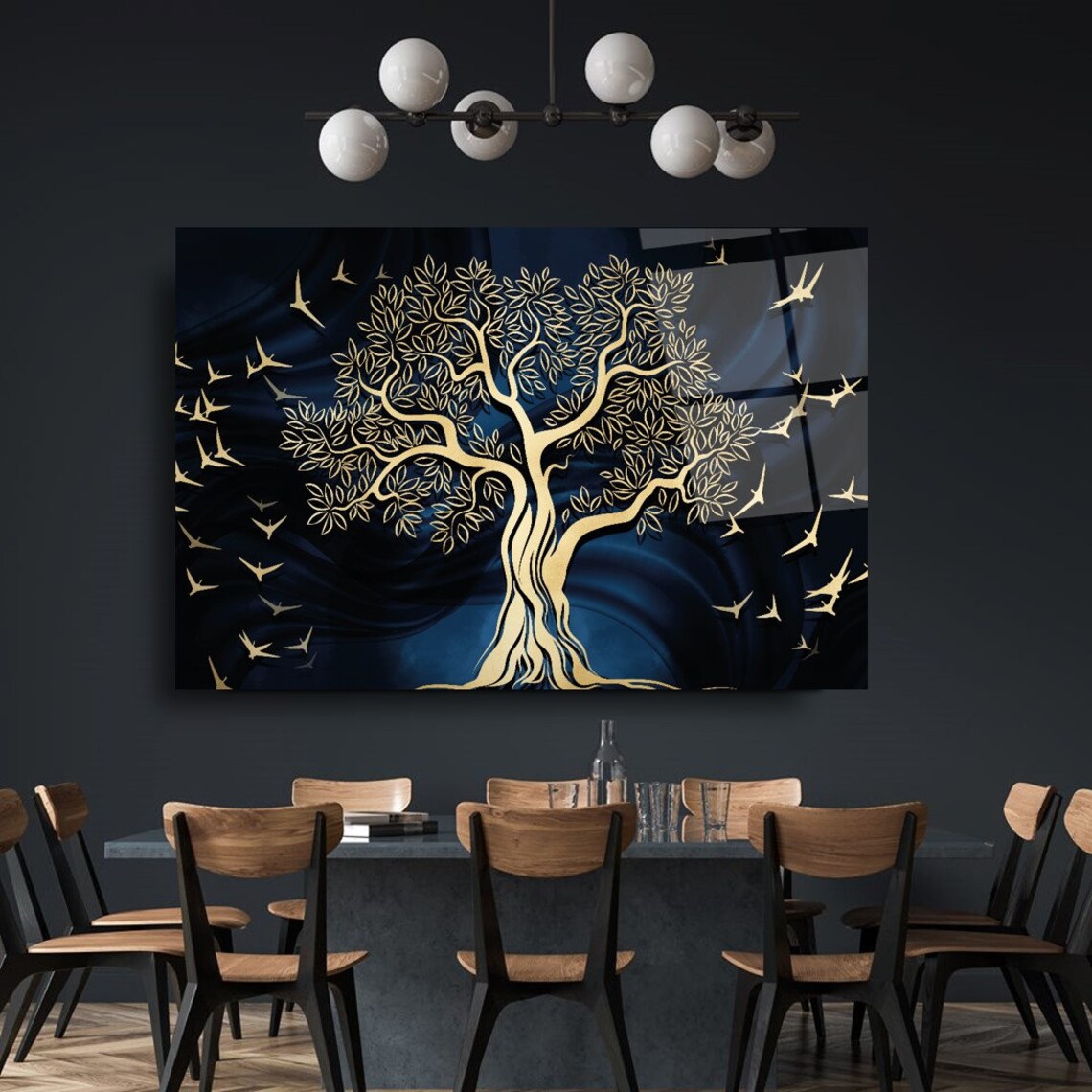 Tree of Life Glass Wall Painting