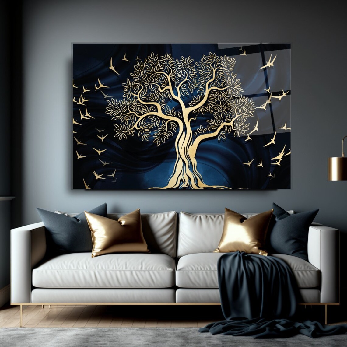 Tree of Life Glass Wall Painting