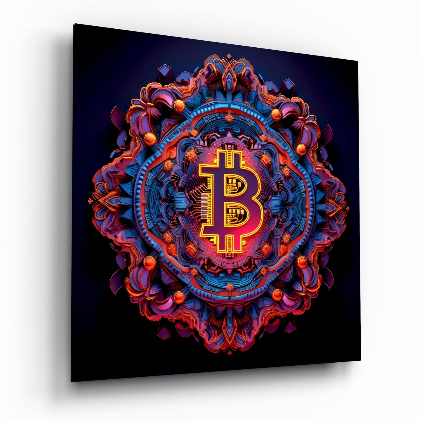 Bitcoin Glass Table || Designer Collection