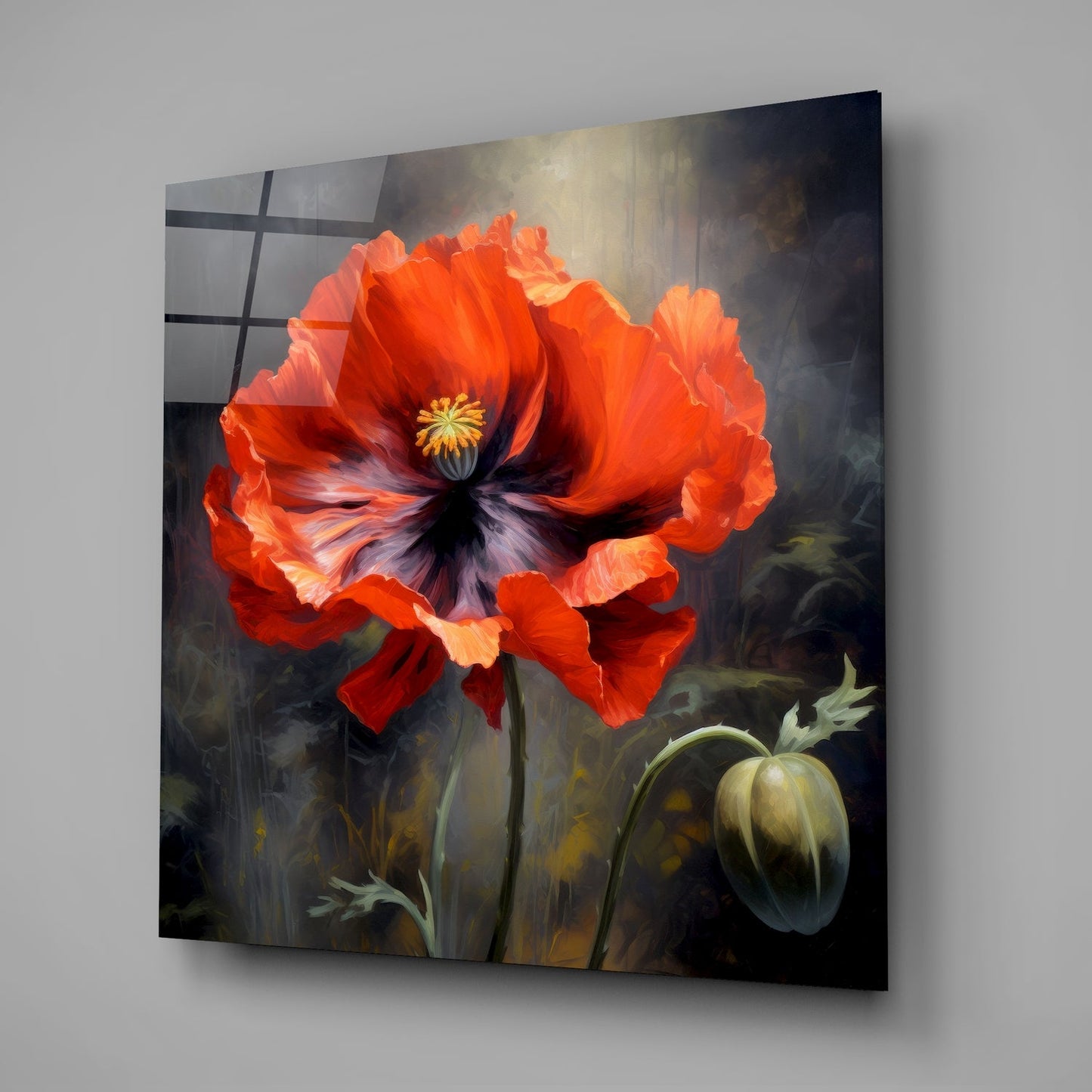 Poppy Flower Glass Table |/ Designer Collection