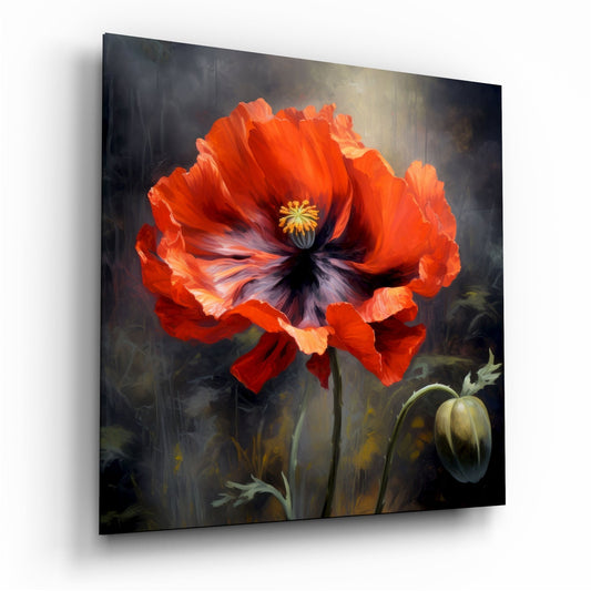 Poppy Flower Glass Table |/ Designer Collection