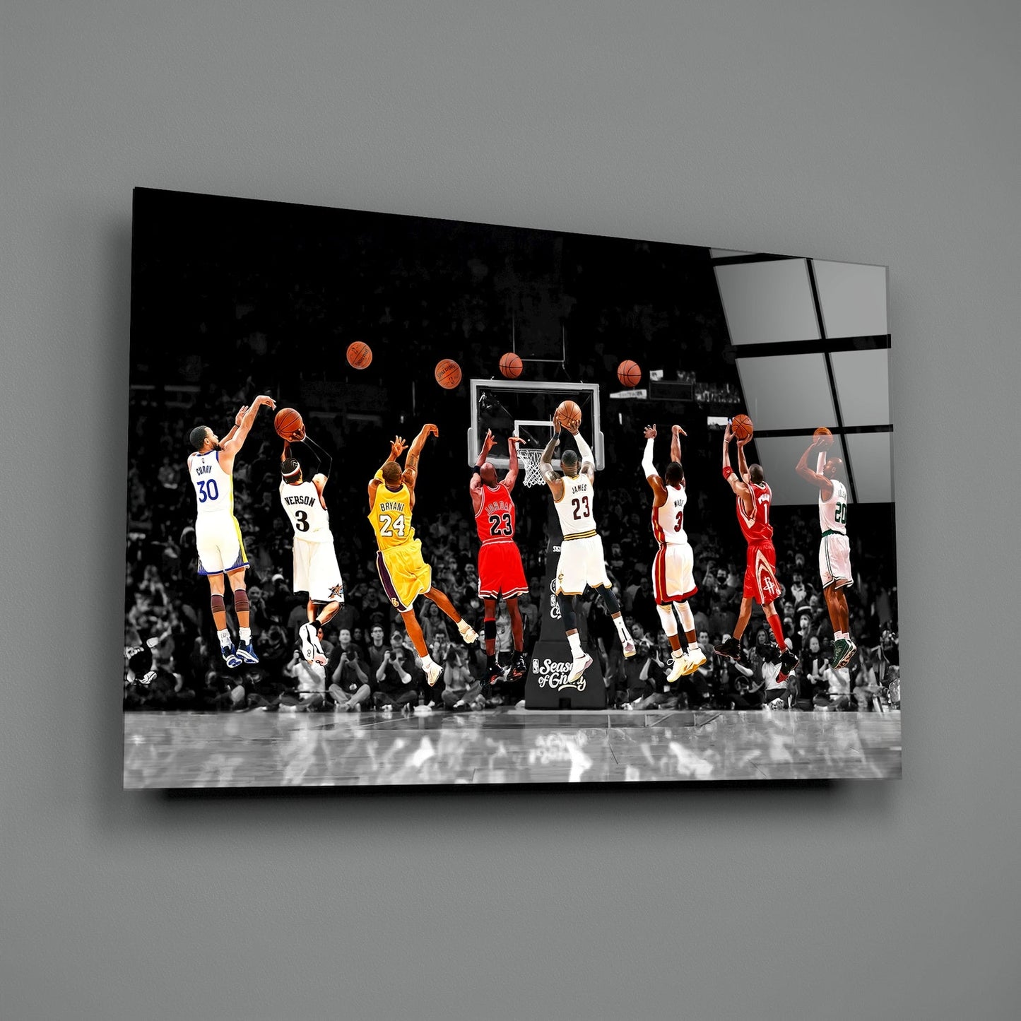 Nba Allstars Glass Table