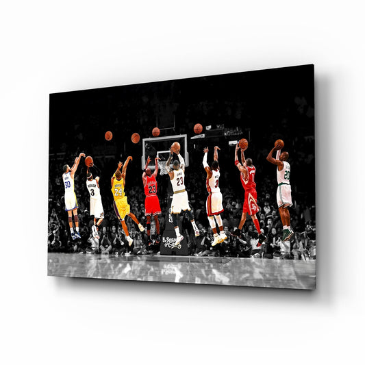 Nba Allstars Glass Table